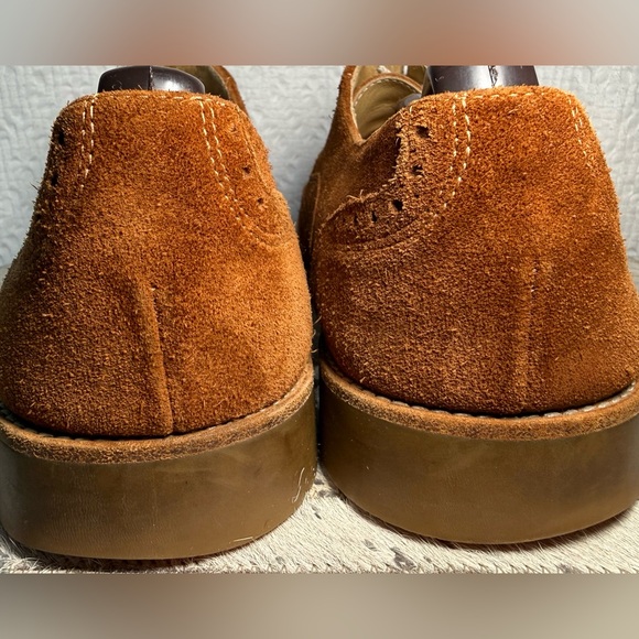 Bruno Magli Suede Wingtip Oxfords Cognac Brown Size 13 Italy main image 8